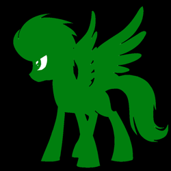 Size: 894x894 | Tagged: safe, artist:midicloud, imported from derpibooru, oc, oc only, oc:midnight cloud, pegasus, pony, angry, battle stance, determined, long tail, male, minimalist, monochrome, ponysona, simple background, solo, spread wings