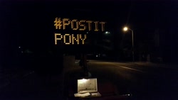 Size: 5312x2988 | Tagged: safe, artist:postitpony, imported from derpibooru, night, photo, road sign