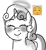 Size: 347x375 | Tagged: safe, artist:corinnecorner, imported from derpibooru, sweetie belle, female, halo, monochrome, smiling, solo