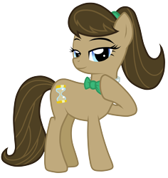 Size: 4719x5000 | Tagged: safe, artist:henx125, artist:jennieoo, edit, imported from derpibooru, doctor whooves, octavia melody, time turner, pony, absurd resolution, doctavia, doctor who, female, fusion, mare, ponytail, recolor, rule 63, show accurate, solo, tavified