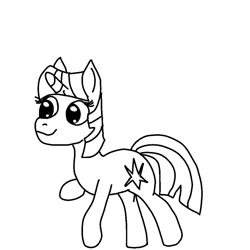 Size: 1000x1000 | Tagged: safe, imported from derpibooru, twilight sparkle, pony, unicorn, black and white, female, grayscale, monochrome, solo