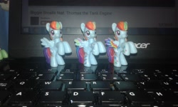 Size: 2560x1536 | Tagged: safe, imported from derpibooru, rainbow dash, blind bag, cutie mark magic, female, irl, photo, rainbow power, toy