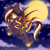 Size: 1024x1024 | Tagged: safe, artist:pvrii, artist:silent-shadow-wolf, imported from derpibooru, oc, oc only, oc:samhain, bat pony, pony, flying, moon, solo
