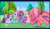 Size: 740x435 | Tagged: safe, imported from derpibooru, screencap, cheerilee (g3), pinkie pie (g3), rainbow dash (g3), scootaloo (g3), starsong, sweetie belle (g3), toola roola, animated, core seven, female, g3.5, intro, male, opening, opening theme, photo, smiling