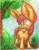 Size: 891x1154 | Tagged: safe, artist:aemantaslim, artist:aemuhn, imported from derpibooru, apple bloom, excited, female, impossibly large ears, oil pastel, solo, traditional art, tree