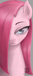Size: 808x1873 | Tagged: safe, artist:unnop64, imported from derpibooru, pinkie pie, female, front view, full face view, looking at you, pinkamena diane pie, portrait, solo
