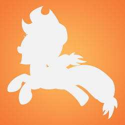 Size: 1000x1000 | Tagged: safe, imported from derpibooru, applejack, female, silhouette, solo