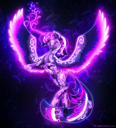 Size: 1581x1746 | Tagged: safe, artist:9de-light6, imported from derpibooru, twilight sparkle, alicorn, pony, female, magic, mare, solo, tribal, twilight sparkle (alicorn)