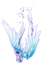 Size: 2480x3508 | Tagged: safe, artist:dormin-dim, artist:dormin-kanna, imported from derpibooru, lugia, falling, pokémon, ponified, simple background, solo, transparent background