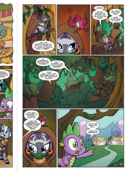 Size: 720x960 | Tagged: safe, artist:agnesgarbowska, idw, imported from derpibooru, spike, zecora, zebra, spoiler:comic, spoiler:comicff21, everfree forest, idw advertisement, preview, zecora's hut