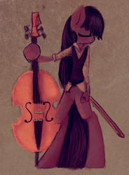 Size: 1322x1800 | Tagged: safe, artist:jubilannt, imported from derpibooru, octavia melody, pony, bipedal, cello, clothes, female, musical instrument, solo