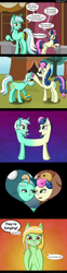 Size: 740x2976 | Tagged: safe, artist:deusexequus, imported from derpibooru, bon bon, lyra heartstrings, sweetie drops, oc, all's fair in love and friendship games, equestria girls, friendship games, adventure in the comments, comic, dialogue, female, flower, friends with benefits, fusion, implied friends with benefits, implied lesbian, lesbian, lyrabon, lyrabon (fusion), shipping, speech bubble