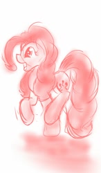 Size: 750x1280 | Tagged: safe, artist:myralilth, imported from derpibooru, pinkie pie, female, monochrome, solo