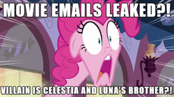 Size: 610x342 | Tagged: safe, edit, edited screencap, imported from derpibooru, screencap, pinkie pie, mmmystery on the friendship express, my little pony: the movie, leak, image macro, meme, op is a duck, seems legit, shocked, slowpoke, spoiler