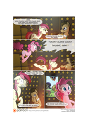 Size: 3541x5016 | Tagged: safe, artist:gashiboka, imported from derpibooru, applejack, doctor whooves, fluttershy, pinkie pie, rainbow dash, rarity, roseluck, time turner, pony, comic:recall the time of no return, comic, crying, cute, doctor who, doctorrose, male, patreon, patreon logo, pronking, shipping, stallion, straight, tardis, tardis console room, tardis control room, tears of pain, the doctor