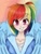 Size: 768x1024 | Tagged: safe, artist:iponylover, imported from derpibooru, rainbow dash, human, cute, female, humanized, solo