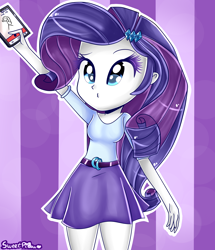 Size: 1924x2235 | Tagged: safe, artist:vixelzf, imported from derpibooru, rarity, equestria girls, clothes, duckface, female, selfie, skirt, solo