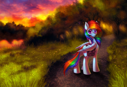 Size: 1168x804 | Tagged: safe, artist:limreiart, imported from derpibooru, rainbow dash, backwards cutie mark, female, saddle bag, solo