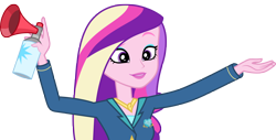 Size: 6230x3156 | Tagged: safe, artist:luckreza8, imported from derpibooru, princess cadance, equestria girls, friendship games, absurd resolution, airhorn, dean cadance, eyeshadow, female, lipstick, makeup, simple background, solo, transparent background, vector