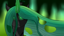 Size: 1366x768 | Tagged: artist needed, source needed, safe, imported from derpibooru, queen chrysalis, changeling, changeling queen, a canterlot wedding, female, solo, wallpaper