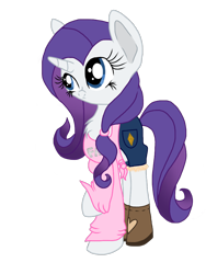 Size: 768x1024 | Tagged: safe, artist:php76, imported from derpibooru, rarity, alternate hairstyle, boots, chest fluff, clothes, female, ponytail, shirt, shorts, simple background, solo, transparent background