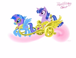 Size: 3300x2550 | Tagged: safe, imported from derpibooru, twilight twinkle, pegasus, pony, unicorn, leak, 2009, chariot, concept art, royal emissary chariot