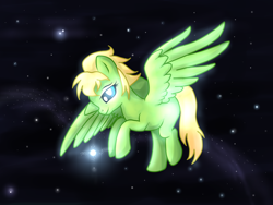 Size: 1024x768 | Tagged: safe, artist:ognifireheart, imported from derpibooru, oc, oc only, pegasus, pony, female, mare, solo, space