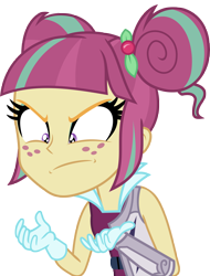 Size: 5230x6869 | Tagged: safe, artist:luckreza8, imported from derpibooru, sour sweet, equestria girls, friendship games, .svg available, absurd resolution, clothes, crystal prep academy, crystal prep shadowbolts, female, freckles, gloves, inkscape, simple background, solo, sour rage, sports, transparent background, vector