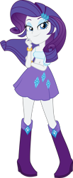 Size: 1500x3629 | Tagged: safe, artist:xebck, edit, imported from derpibooru, rarity, equestria girls, friendship games, 1000 hours in paint.net, belly button, boots, female, midriff, shoes, simple background, solo, transparent background, vector