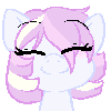 Size: 100x100 | Tagged: safe, artist:smallandnaughty, imported from derpibooru, oc, oc only, oc:princess pastel, animated, explicit source, eyes closed, smiling, solo