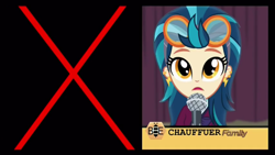 Size: 1366x768 | Tagged: safe, imported from derpibooru, screencap, indigo zap, human, acadeca, equestria girls, friendship games, chauffeur, cute, fail, microphone, misspelling, spelling bee, zapabetes