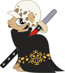 Size: 7160x8136 | Tagged: safe, artist:decprincess, imported from derpibooru, pony, absurd resolution, one piece, ponified, simple background, solo, trafalgar d. water law, transparent background, vector