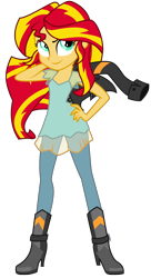 Size: 2265x4151 | Tagged: safe, artist:alicornoverlord, imported from derpibooru, sunset shimmer, equestria girls, friendship games, .ai available, .svg available, absurd resolution, clothes, female, hand on hip, leather jacket, simple background, solo, transparent background, vector