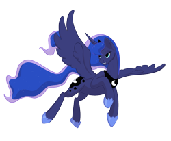 Size: 1515x1249 | Tagged: safe, artist:raota, imported from derpibooru, princess luna, female, flying, simple background, solo, transparent background