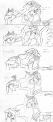 Size: 1235x2831 | Tagged: safe, artist:slash-sun-slash, imported from derpibooru, princess celestia, princess luna, alicorn, pony, beer, blushing, comic, drunk, drunk luna, drunklestia, female, hiccup, hiccups, levitation, magic, mare, monochrome, onomatopoeia, telekinesis, traditional art