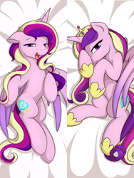 Size: 1024x1365 | Tagged: safe, artist:theparagon, imported from derpibooru, princess cadance, pony, adorasexy, bedroom eyes, body pillow, body pillow design, cute, cutedance, female, open mouth, sexy, solo, tongue out