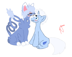 Size: 1968x1567 | Tagged: artist needed, safe, imported from derpibooru, oc, oc only, oc:frost bite, glameow, blushing, imminent vore, nom