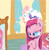 Size: 1268x1299 | Tagged: safe, artist:dambitail, imported from derpibooru, pinkie pie, evil grin, female, irony, mirror, pinkamena diane pie, solo, sugarcube corner