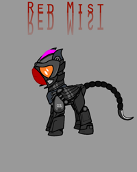 Size: 600x750 | Tagged: safe, artist:salted pingas, imported from derpibooru, oc, oc only, oc:red mist, fallout equestria, fallout equestria: sweet child of mine, armor, enclave, enclave armor, grand pegasus enclave, male, power armor, solo, vector
