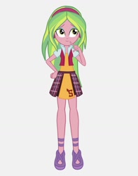 Size: 904x1146 | Tagged: safe, artist:starblast33, imported from derpibooru, lemon zest, equestria girls, friendship games, female, school spirit, solo