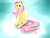 Size: 1024x768 | Tagged: safe, artist:x-piiu, imported from derpibooru, fluttershy, cloud, cloudy, cute, female, looking at you, solo