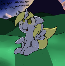 Size: 2268x2302 | Tagged: safe, artist:neuro, imported from derpibooru, derpy hooves, alicorn, pony, alicornified, derpicorn, female, race swap, solo, xk-class end-of-the-world scenario