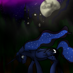 Size: 819x819 | Tagged: safe, artist:fadedbloodstain, imported from derpibooru, princess luna, do princesses dream of magic sheep, female, sad, solo