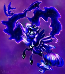 Size: 600x685 | Tagged: safe, artist:veliska, imported from derpibooru, princess luna, tantabus, do princesses dream of magic sheep