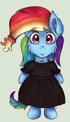 Size: 1024x1780 | Tagged: safe, artist:scarletcurl, imported from derpibooru, rainbow dash, clothes, cute, dress, female, solo