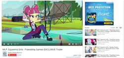 Size: 1429x676 | Tagged: safe, imported from derpibooru, sour sweet, derpibooru, equestria girls, friendship games, archer, exploitable meme, juxtaposition, juxtaposition win, meme, meta, tampon, youtube