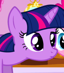 Size: 422x481 | Tagged: safe, edit, imported from derpibooru, screencap, twilight sparkle, green isn't your color, animated, female, image macro, meme, reaction image, text