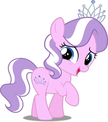 Size: 4425x5000 | Tagged: artist needed, source needed, safe, artist:dashiesparkle, imported from derpibooru, diamond tiara, earth pony, pony, crusaders of the lost mark, season 5, absurd resolution, close-up, cute, diamondbetes, female, filly, happy, jewelry, looking at you, raised hoof, shadow, simple background, smiling, solo, tiara, transparent background, vector