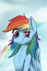 Size: 442x669 | Tagged: safe, artist:goldenyummy, imported from derpibooru, rainbow dash, female, portrait, solo