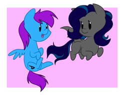 Size: 1280x979 | Tagged: safe, artist:estrill, imported from derpibooru, oc, oc only, bat pony, pegasus, pony, flying, night